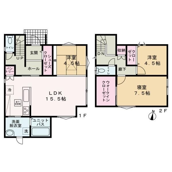 和歌山市井辺　中古戸建の間取り
