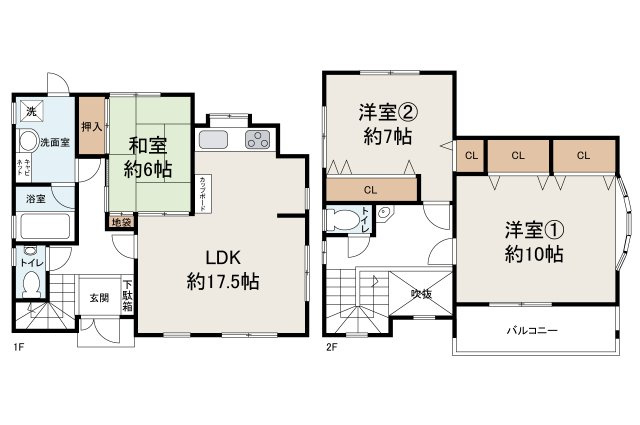 岸和田市尾生町5丁目の間取り|現状でのお引渡し。定額リフォームパック（オプション）利用可。詳細はお問合せください。