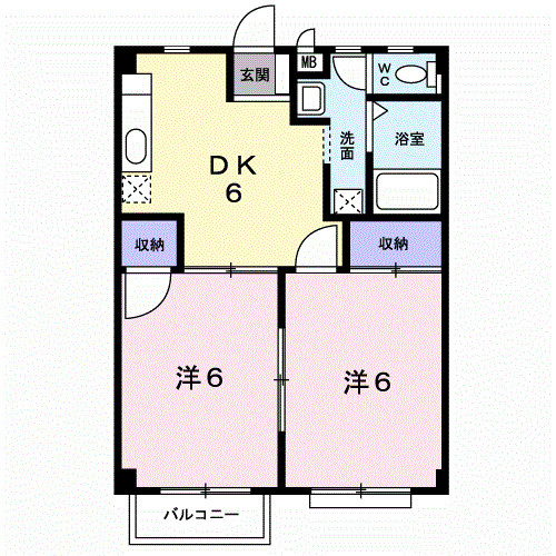 プライム駅東Ａの間取り