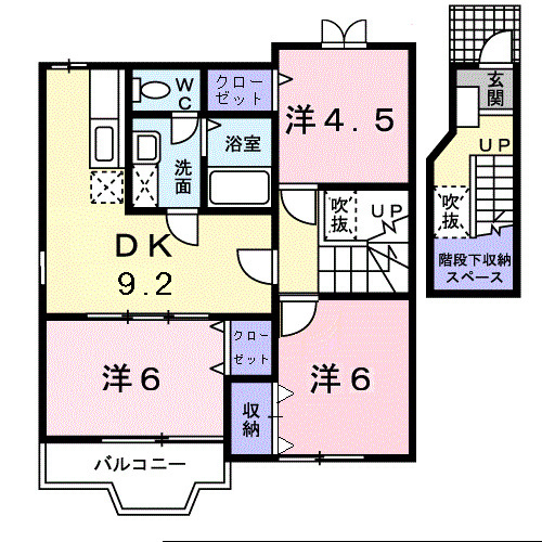 アンソレイエⅡの間取り