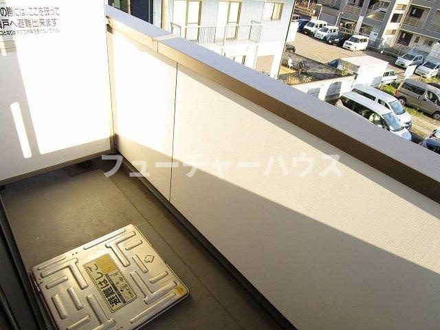 オーセント赤塚のバルコニー