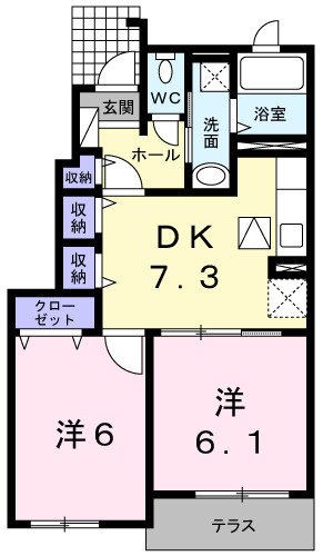 ソレイユ　ドゥ　Ｆの間取り