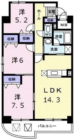 ピアシェ－レ山崎の間取り