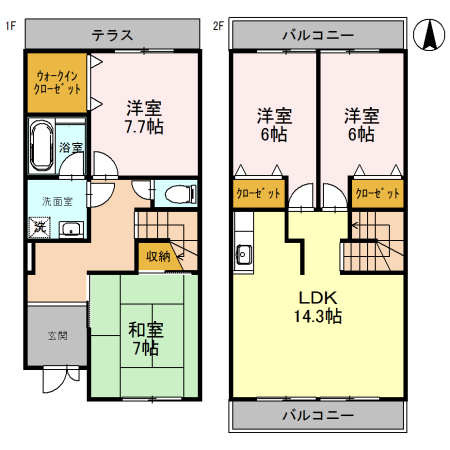 ビリオーヌＫａｈｅｉの間取り
