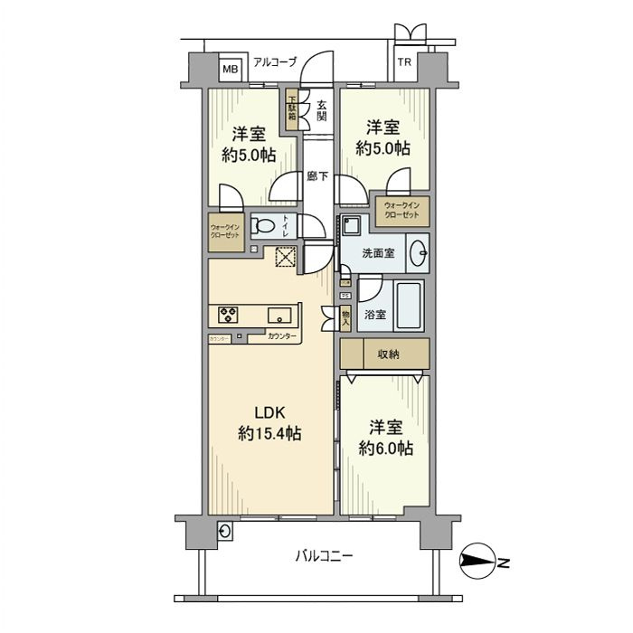 プラウド枚方の間取り