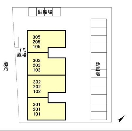 メゾンドシャルマンの区画図