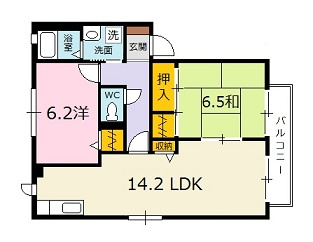 アミターバ　Ａ棟の間取り