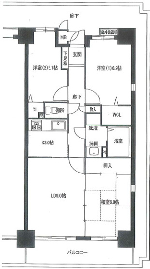 【間取り】 | オレンジフラット