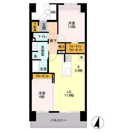 ☆２LDK間取り図☆