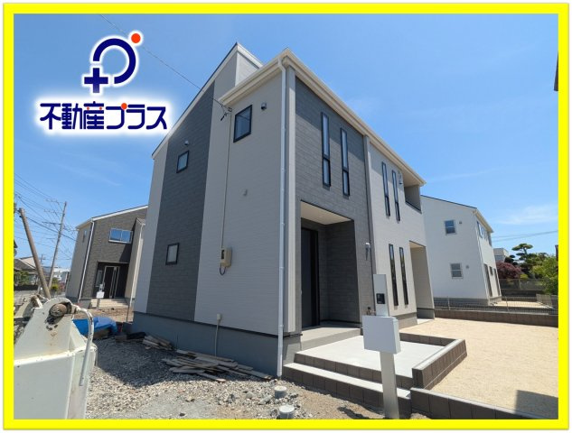 【いわき市四倉町上仁井田／全6棟5号棟】　プライベートに配慮した4LDK☆の外観|◆外観の写真です◆　
暮らしやすさに配慮したゆとりある住空間です♪　人気のデザイナーズ物件で気分が上がりますね♪（＾＾）/