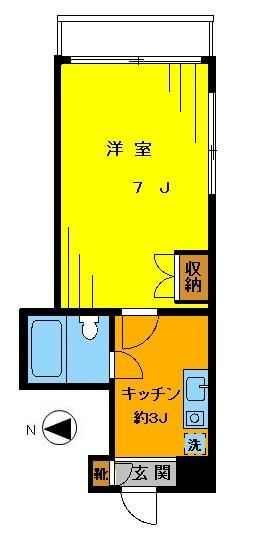馬橋公園グリーンハイツ　２０１の間取り
