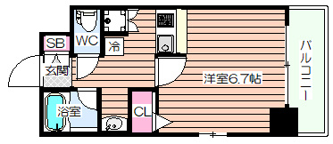 【間取り】 | ジュネーゼグラン南堀江