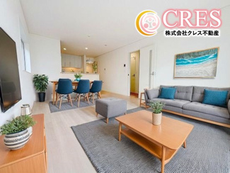 【居間・リビング】 | ☆☆新築分譲　いわき市郷ケ丘２丁目A-②　地震に強い安心住宅　全２棟！！即日ご案内致します♪ | LDK16帖！！お子様のリビング学習にもピッタリ♪
※実際に現地に家具はおかれておりません。また価格に家具は含まれておりません。(作成CG)