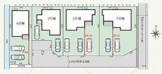 【区画図】 | ☆☆☆新築住宅　いわき市小名浜住吉　オール電化　全４棟！！ご案内随時受付中です♪ | 全体区画図です
