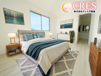 【寝室】 | ☆☆新築住宅　いわき市小名浜林城T　全２棟－最終１棟！！オール電化♪ご案内随時受付中です♪ | ２階洋室３部屋　寝室イメージです