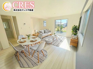 【居間・リビング】 | ☆☆新築住宅　いわき市小名浜林城T　全２棟－最終１棟！！オール電化♪ご案内随時受付中です♪ | 同施工内観です
LDK15.12帖！！