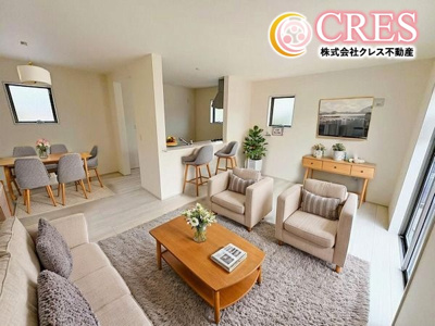 【居間・リビング】 | ☆☆新築分譲　いわき市平南白土２期　長期優良住宅　全６棟-④　現地ご案内致します！！ | お子様のリビング学習にも最適です♪
