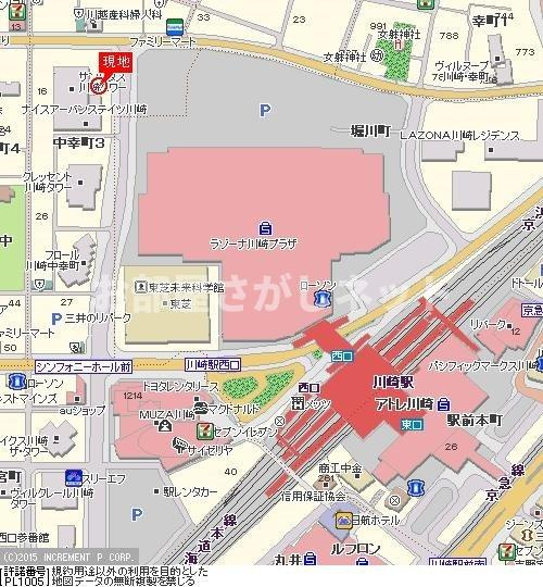 グリフィン川崎・西口【おとり物件なし】#学生・社会人にオススメ！初期費用分割払いOK！の地図