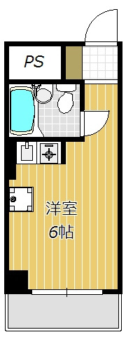 【間取り】 | トーシンコーポサカエ | コンパクトなワンルームです