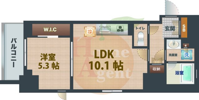 【間取り】 | ブリリアンクラス高円寺 | 1LDKのお部屋です。