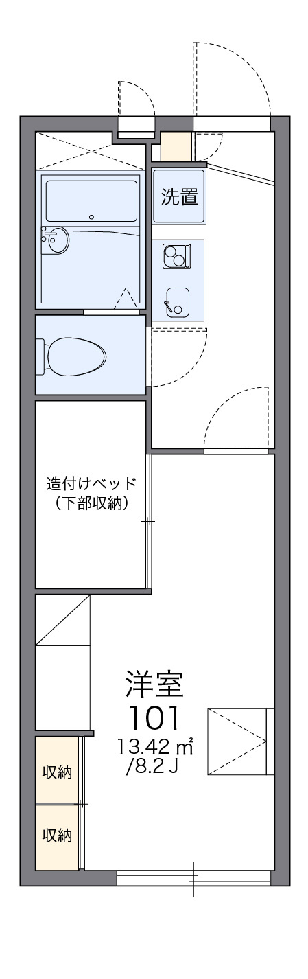 広島市佐伯区八幡３丁目のアパートの間取り|画像2