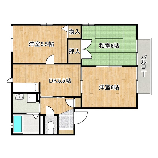 【間取り】 | サンプレイス貝塚A棟