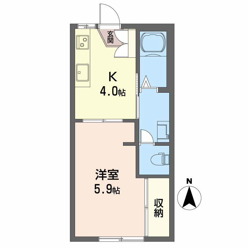 ジュネスカタオカの間取り