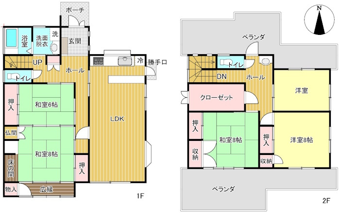 中古住宅　那加東亜町の間取り