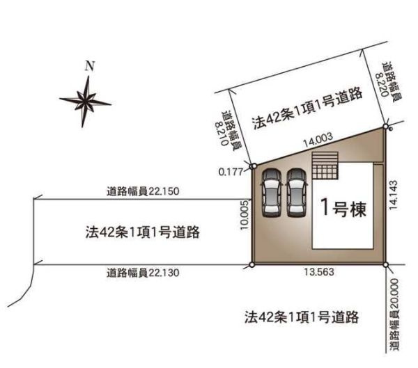 栃木市河合町　第1の区画図
