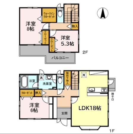 桜井町戸建貸家　　刈谷市近郊の賃貸はクラスホーム刈谷店の間取り