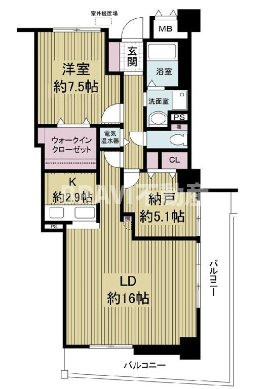 フォレステージュ谷町　BRAVI不動産の間取り