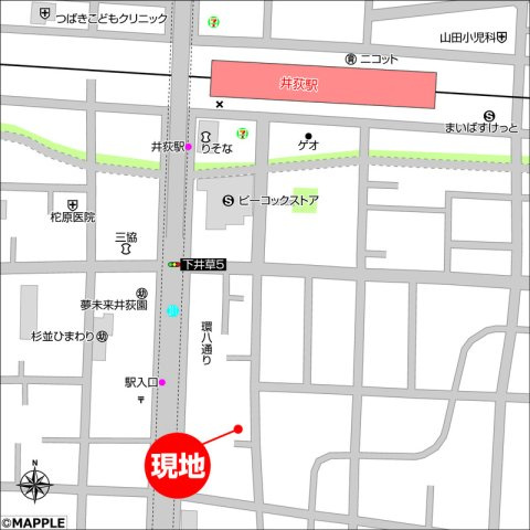 コアベルウッドの地図