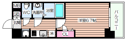 【間取り】 | プレサンスOSAKA西中島リエゾン