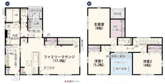 【間取り】 | ワイウッドコート古河市上辺見第14期 | 南向きで明るい間取りです☆