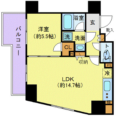 プレール・ドゥーク東京EASTⅤの間取り