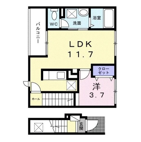 カレント　六笠の間取り