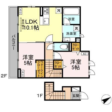 エスポワール呉竹　　刈谷市近郊の賃貸はクラスホーム刈谷店の間取り