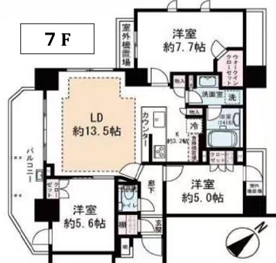 オープンレジデンシア小石川三丁目の間取り