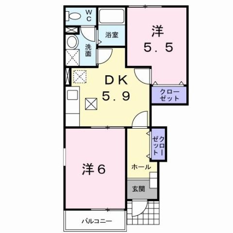【間取り】 | ソレアード中曽根Ｄ