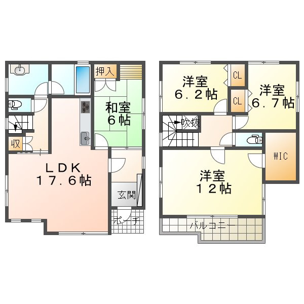 塩屋北町3丁目貸家の間取り