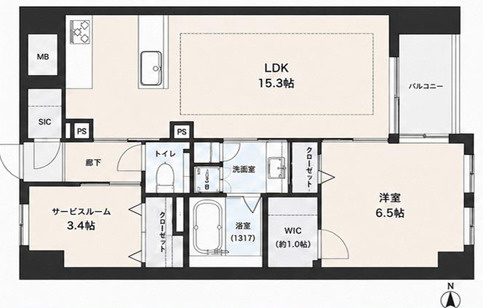 ビラハイツ北の丸の間取り