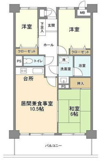 【間取り】 | けやき通り南参番館 | 間取りです。