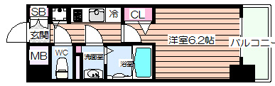 【間取り】 | プレサンスタワー北浜