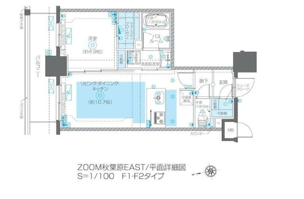 ＺＯＯＭ秋葉原ＥＡＳＴの間取り