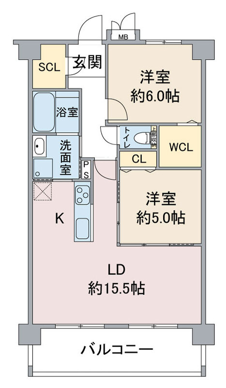 名古屋市中川区西日置１丁目の賃貸マンションの間取り