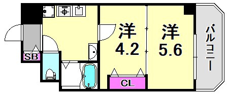 プレステージ立花の間取り