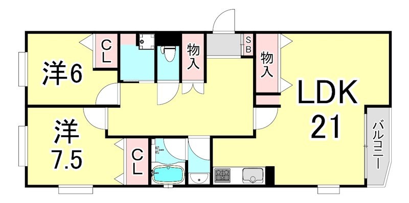 夙川安井町パークハイムの間取り