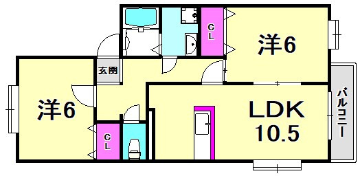 バウムライエ甲風園の間取り