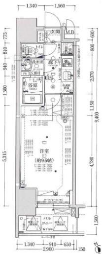 ソルテラスNAMBAフロントの間取り