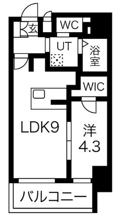 ワールドアイ京町堀の間取り